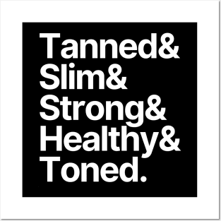 Fitness | Tanned Slim Strong Healthy Toned Posters and Art